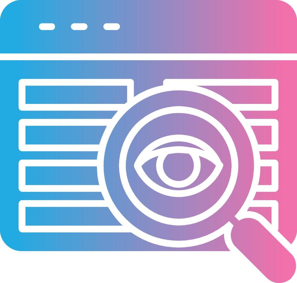 Code Review Glyph Gradient Icon Design vector