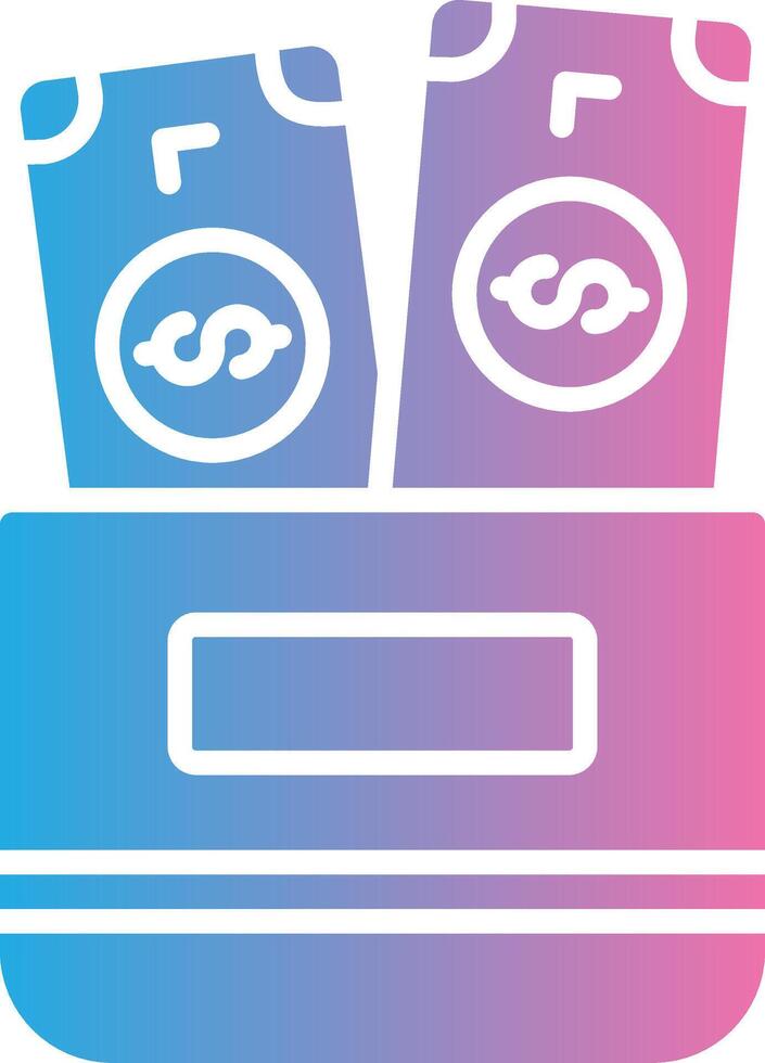 Money Laundering Glyph Gradient Icon Design vector
