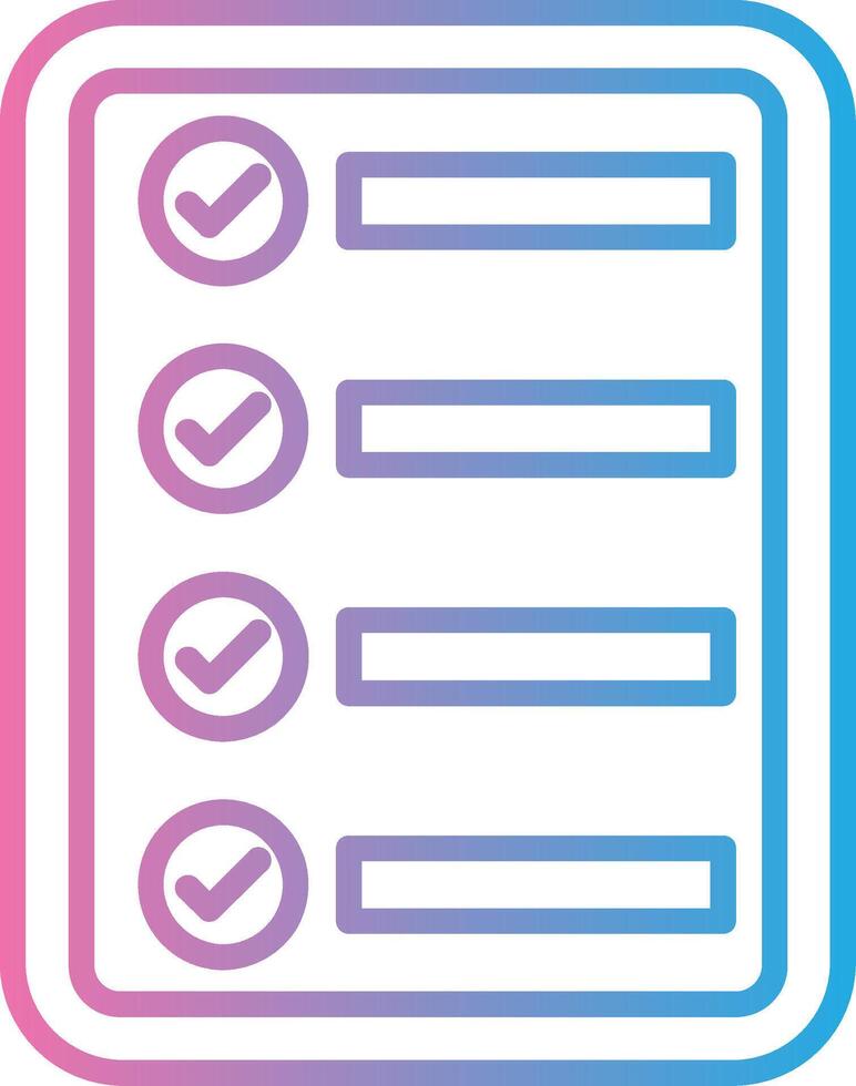 List Line Gradient Icon Design vector