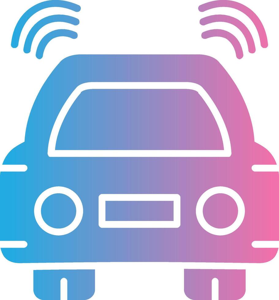 Car Glyph Gradient Icon Design vector