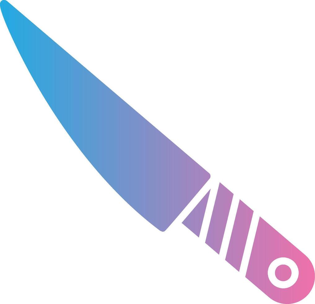 Knife Glyph Gradient Icon Design vector