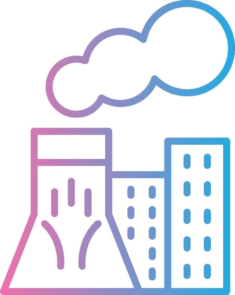 Power Plant Line Gradient Icon Design vector