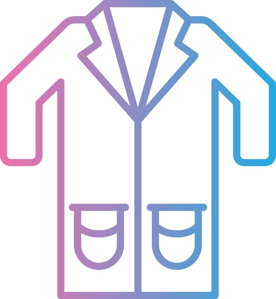 Lab Coat Line Gradient Icon Design vector
