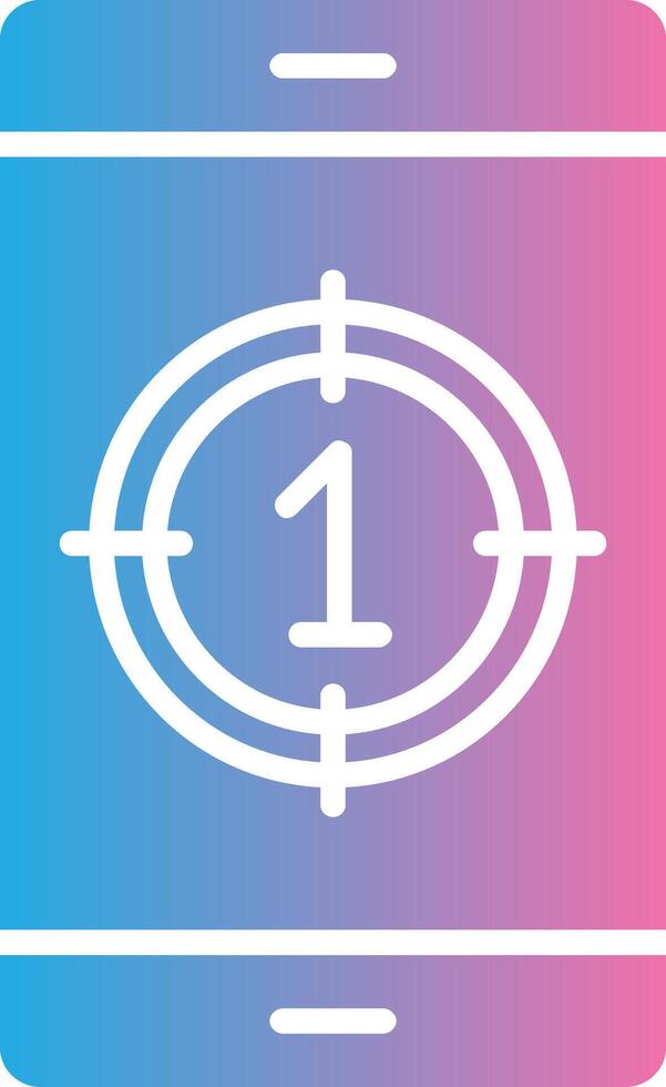 Countdown Glyph Gradient Icon Design vector
