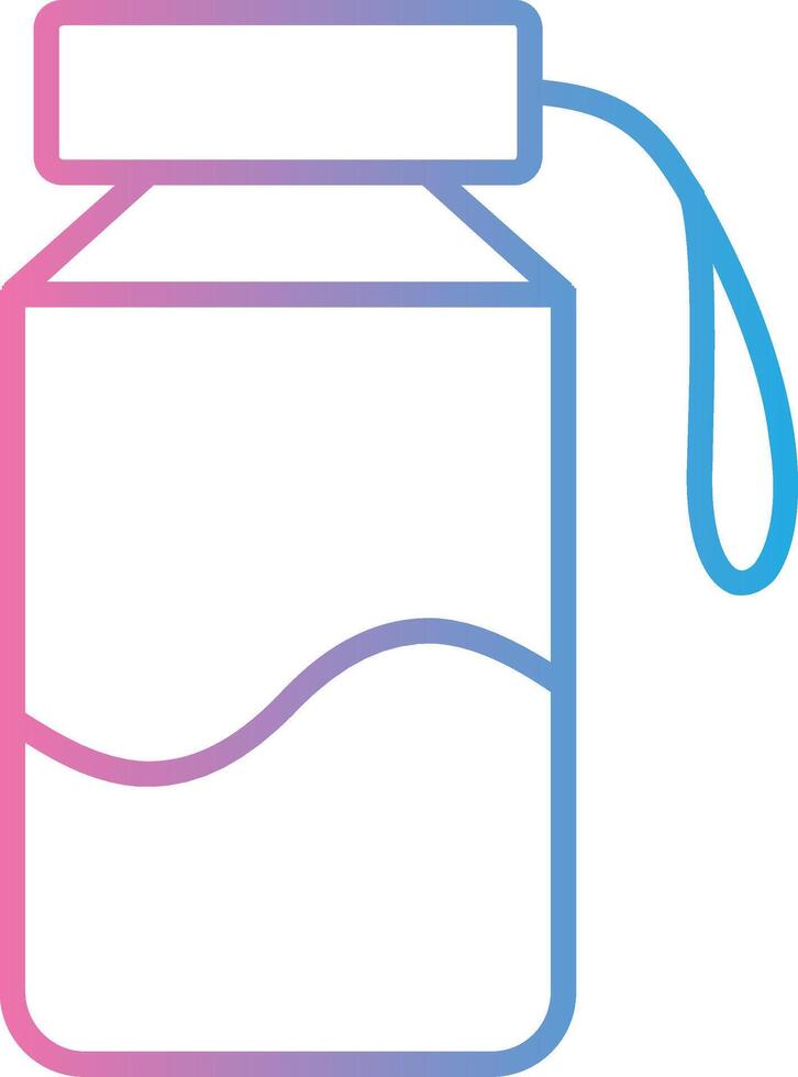 agua botella línea degradado icono diseño vector
