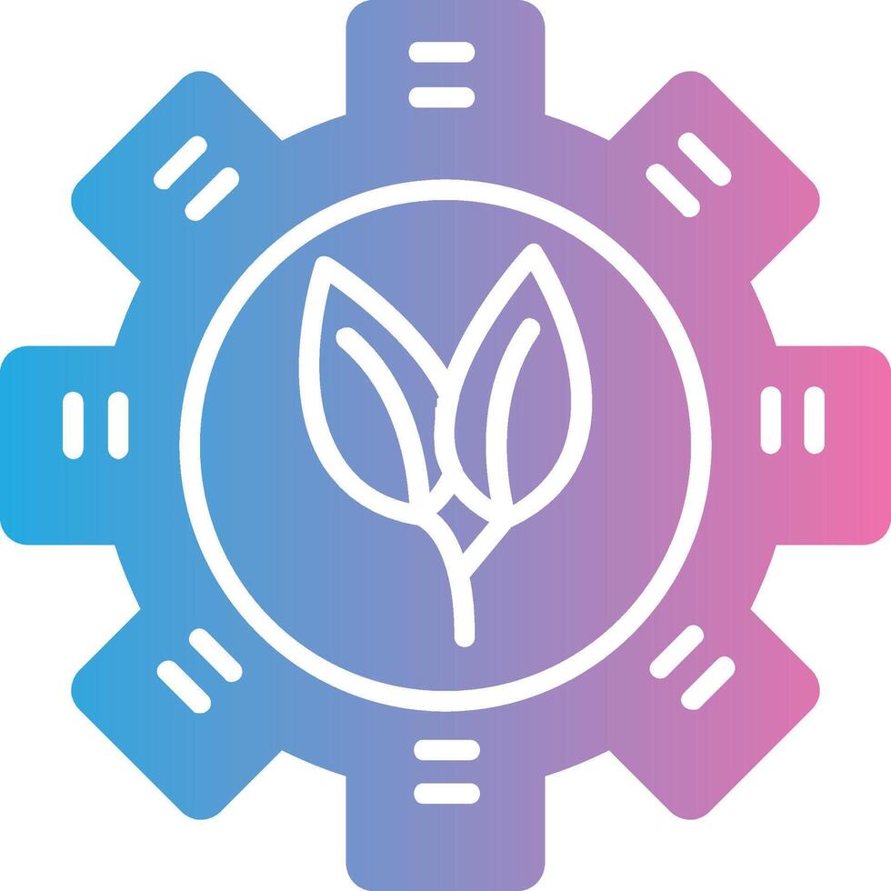 Eco Glyph Gradient Icon Design vector