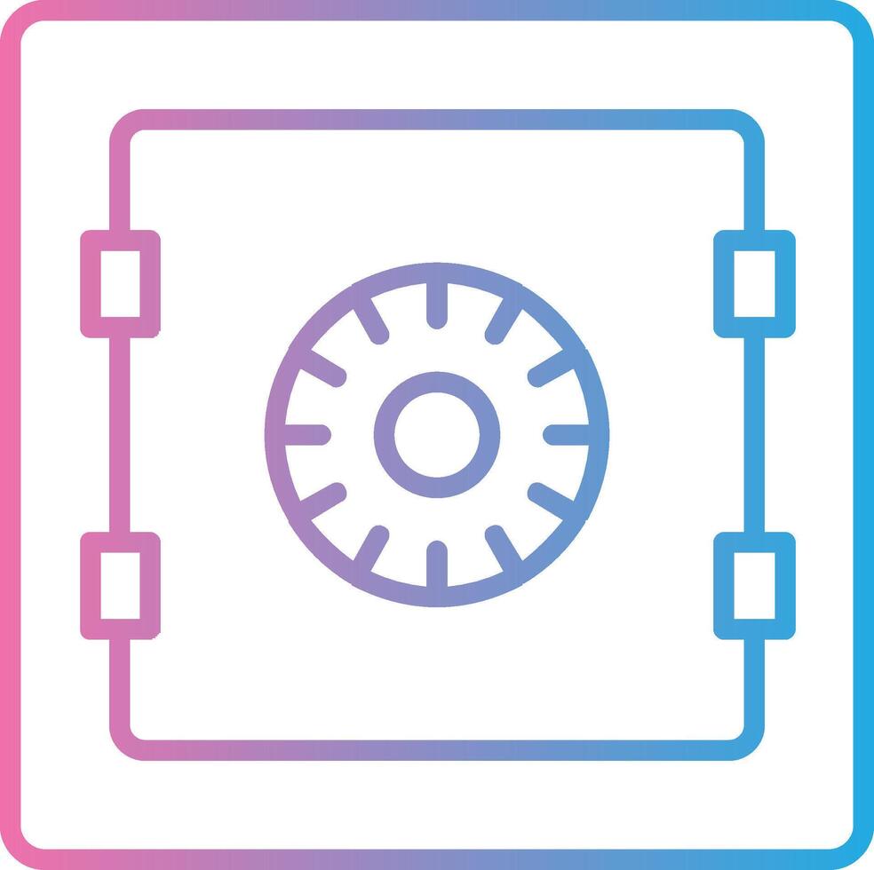 Safe Line Gradient Icon Design vector