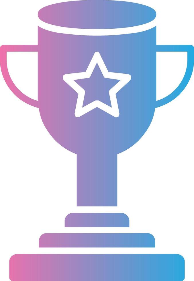 Trophy Glyph Gradient Icon Design vector