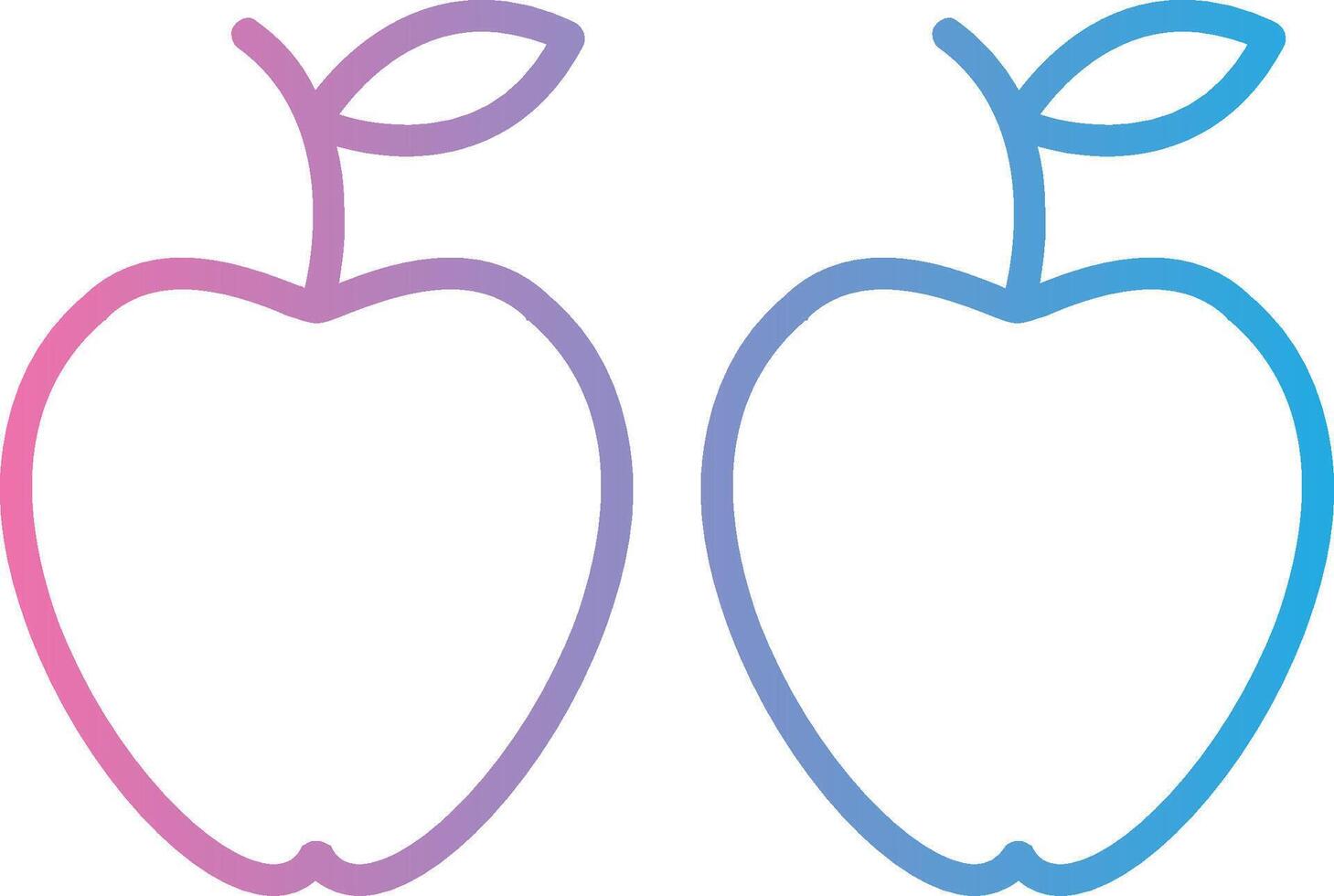 manzana línea degradado icono diseño vector