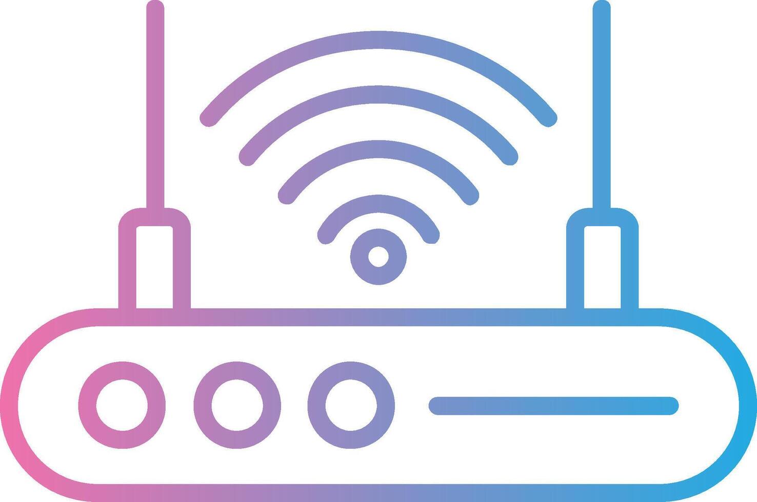 Wifi Router Line Gradient Icon Design vector