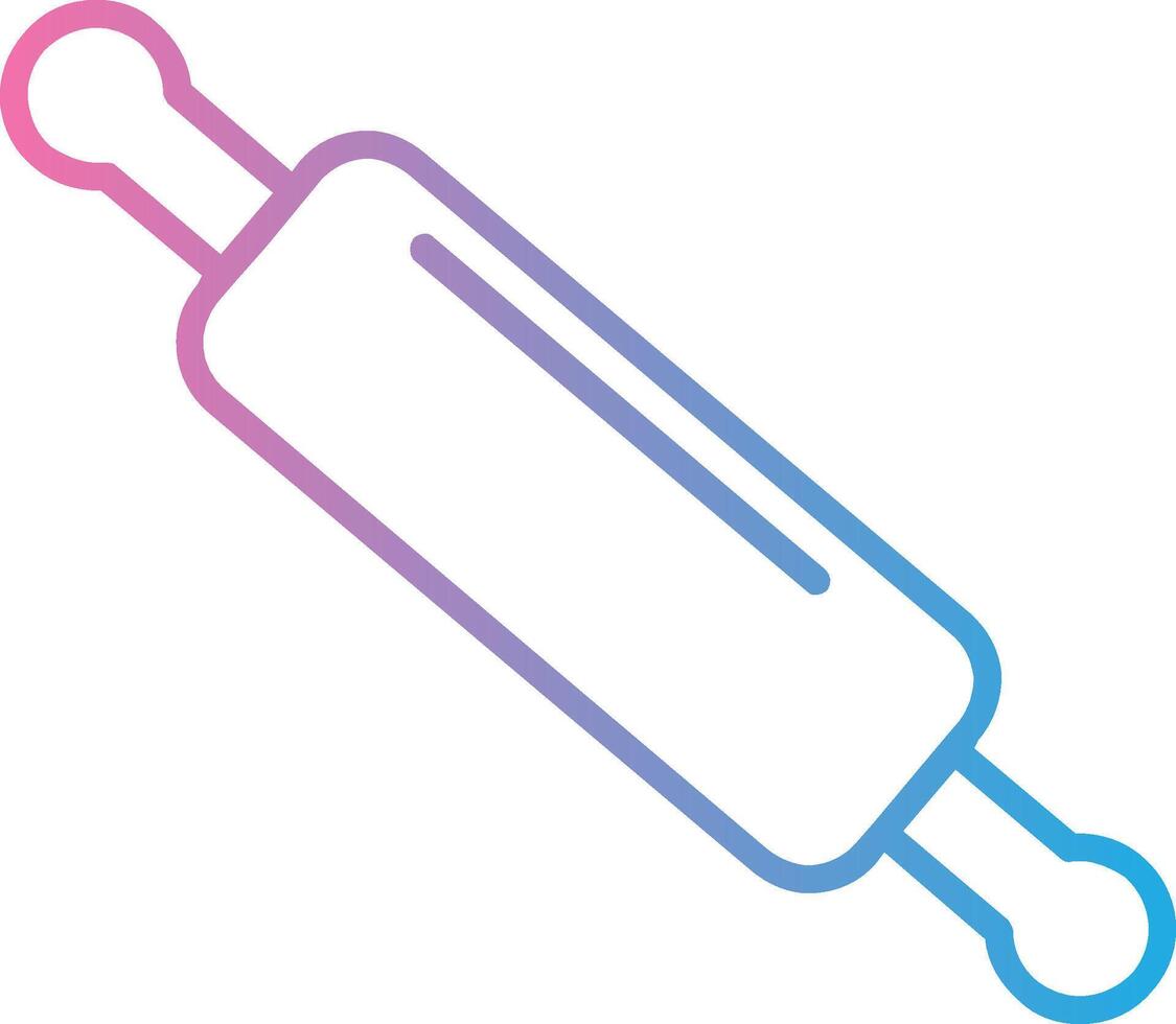 Rolling Pin Line Gradient Icon Design vector
