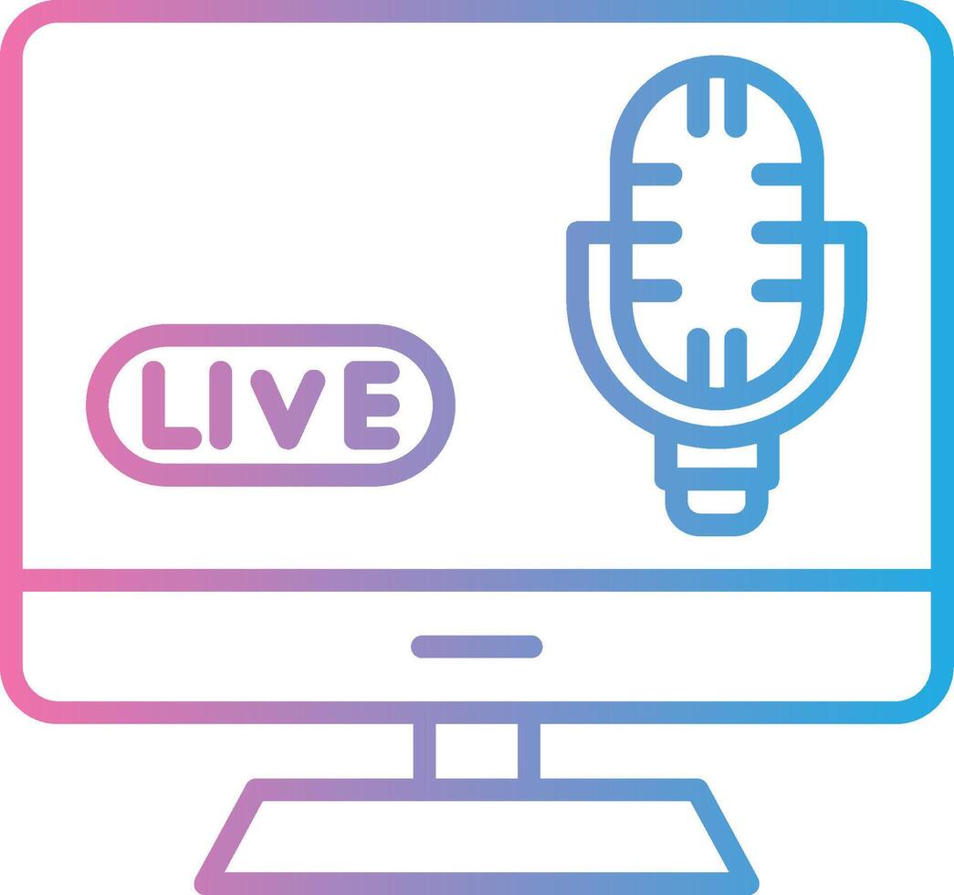 Computer Line Gradient Icon Design vector