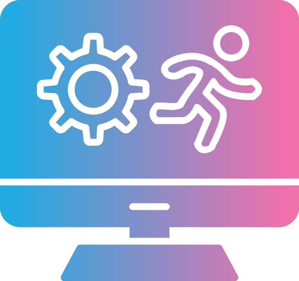 Sprint Glyph Gradient Icon Design vector