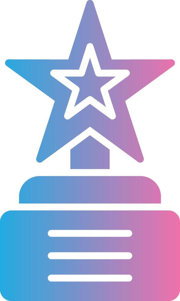 Reward Glyph Gradient Icon Design vector