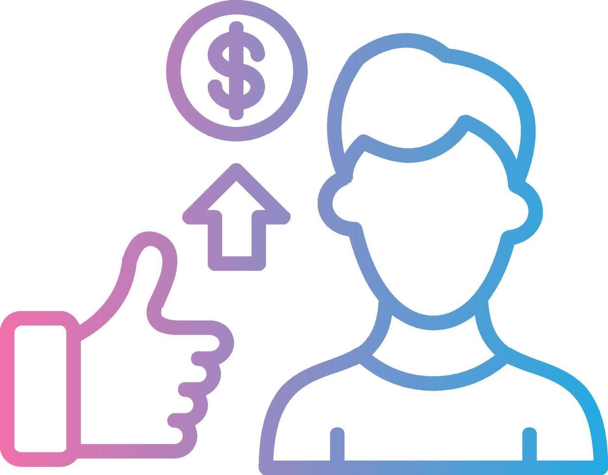 Brainstorming Line Gradient Icon Design vector