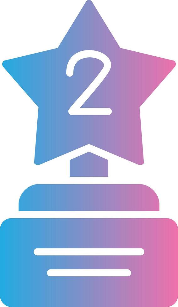 Star Glyph Gradient Icon Design vector