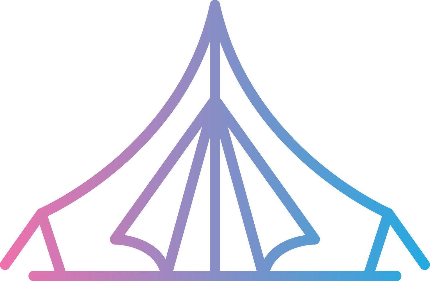 Tent Line Gradient Icon Design vector