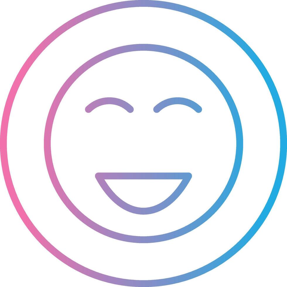Happy Line Gradient Icon Design vector