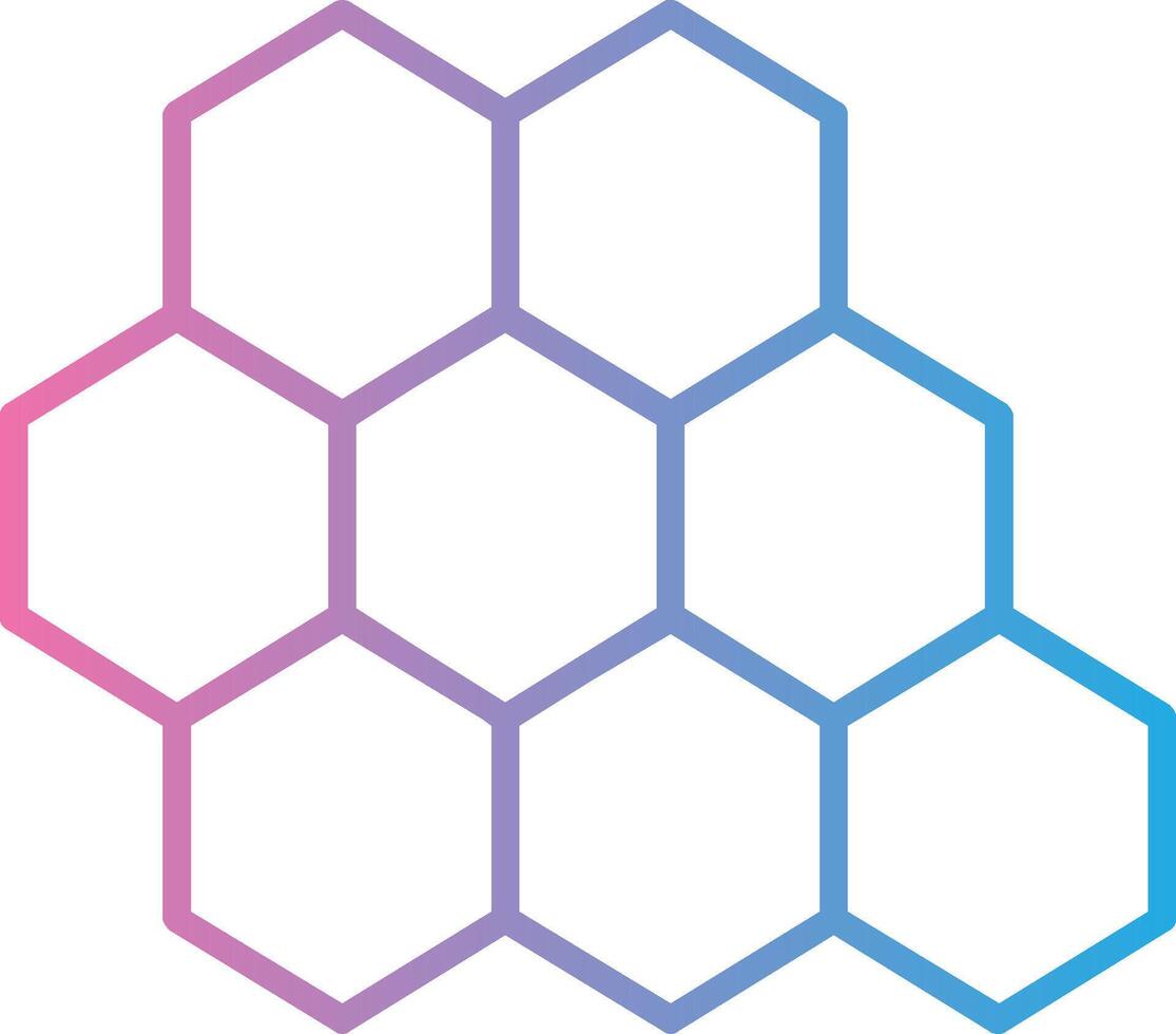 Bee Hive Line Gradient Icon Design vector