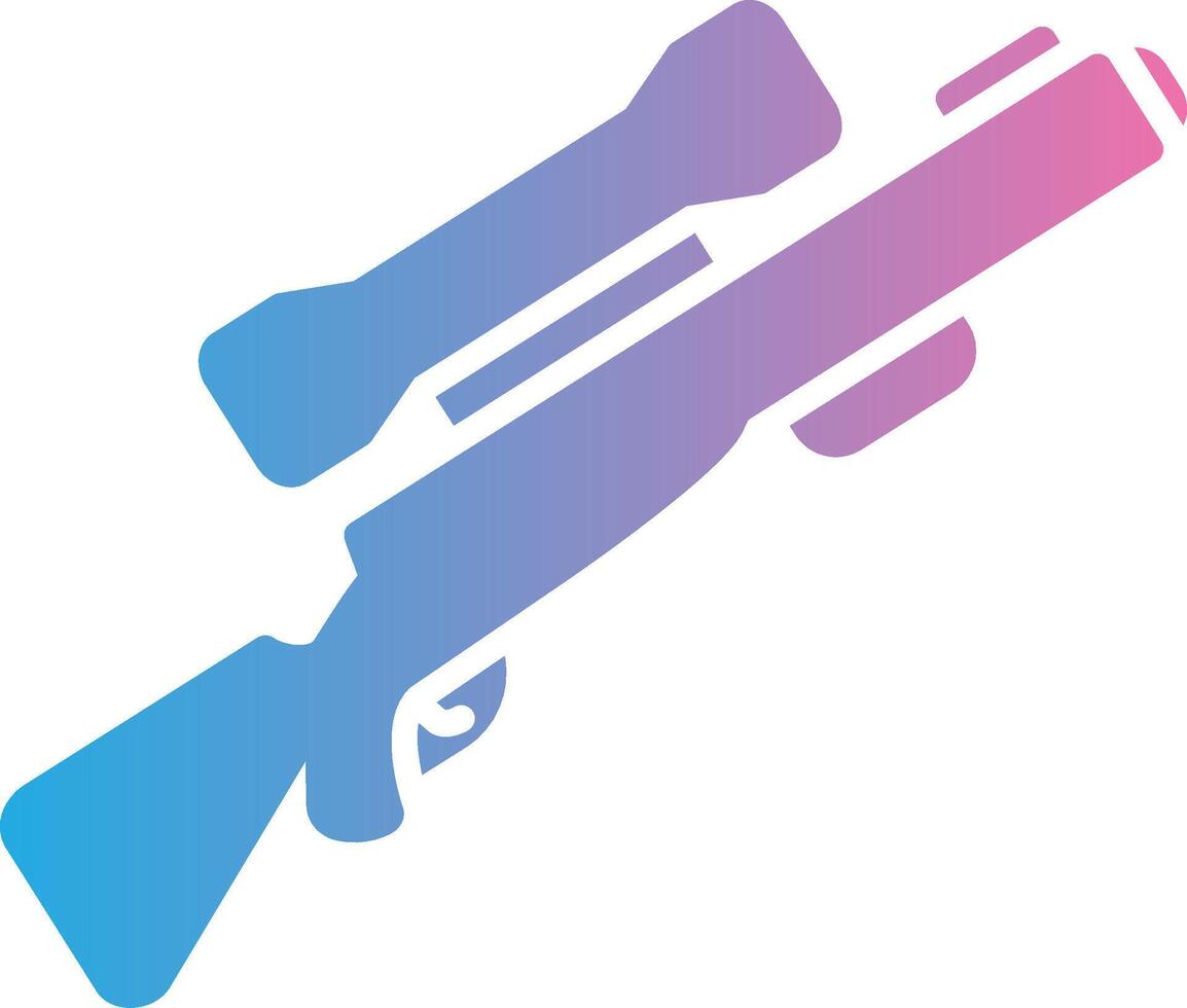 Gun Glyph Gradient Icon Design vector