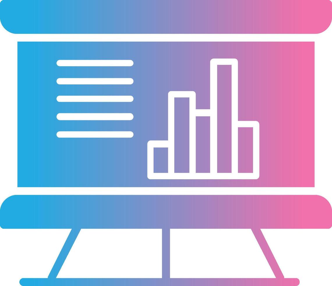 Business Analyst Glyph Gradient Icon Design vector