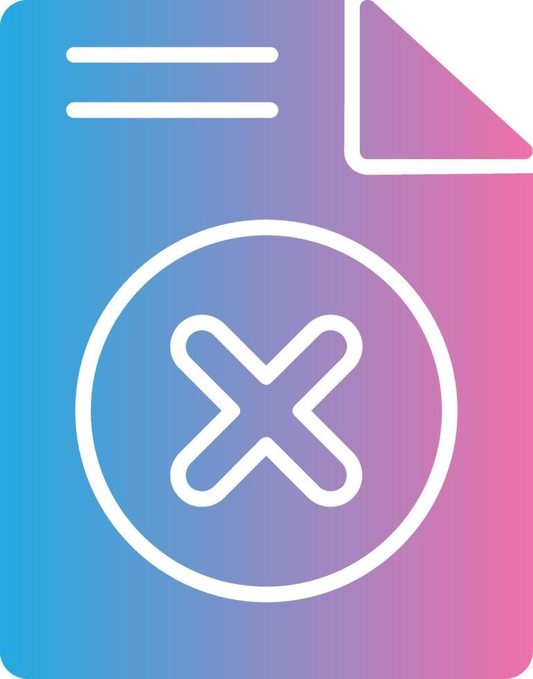 Cancel Glyph Gradient Icon Design vector
