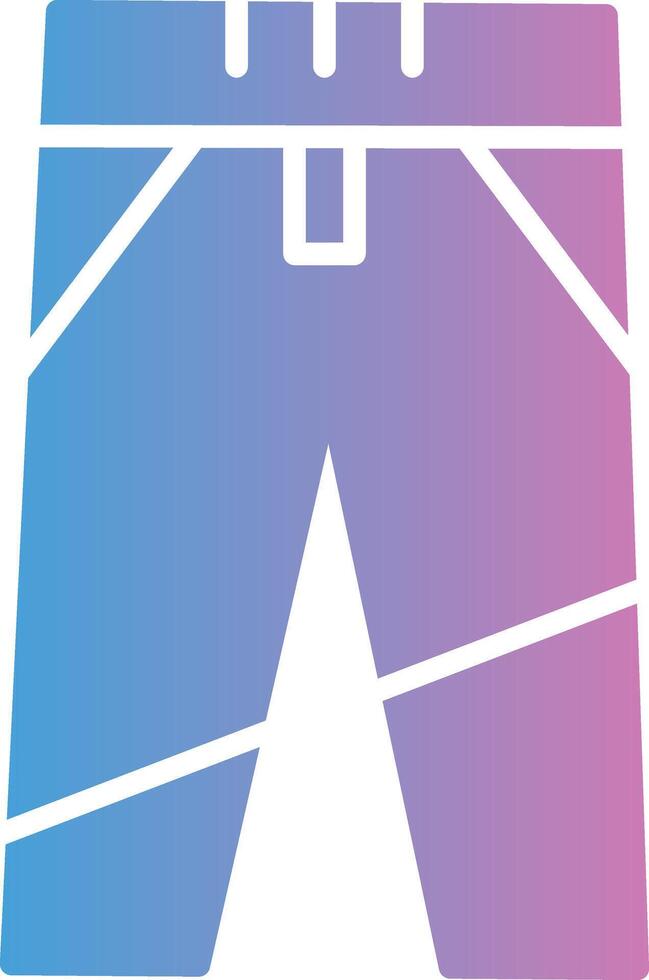 Pants Glyph Gradient Icon Design vector