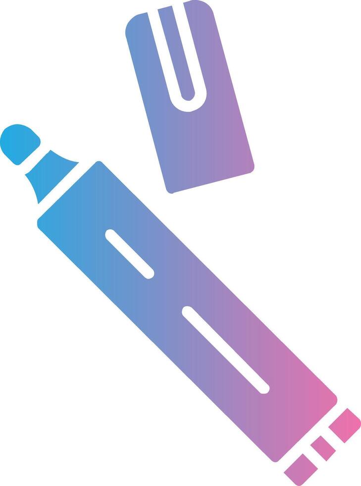 Pen Glyph Gradient Icon Design vector