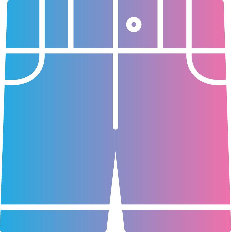 Shorts Glyph Gradient Icon Design vector