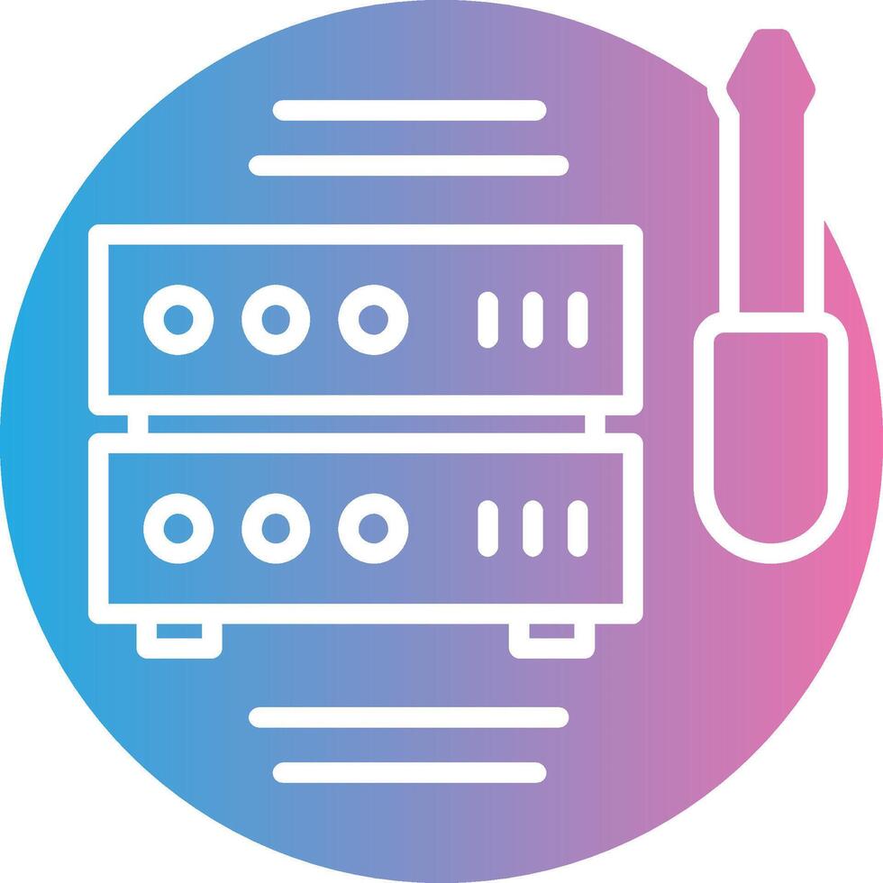 Tech Support Glyph Gradient Icon Design vector