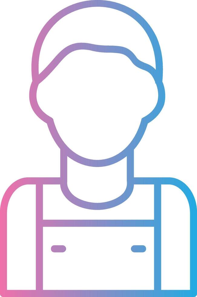 Loader Man Line Gradient Icon Design vector