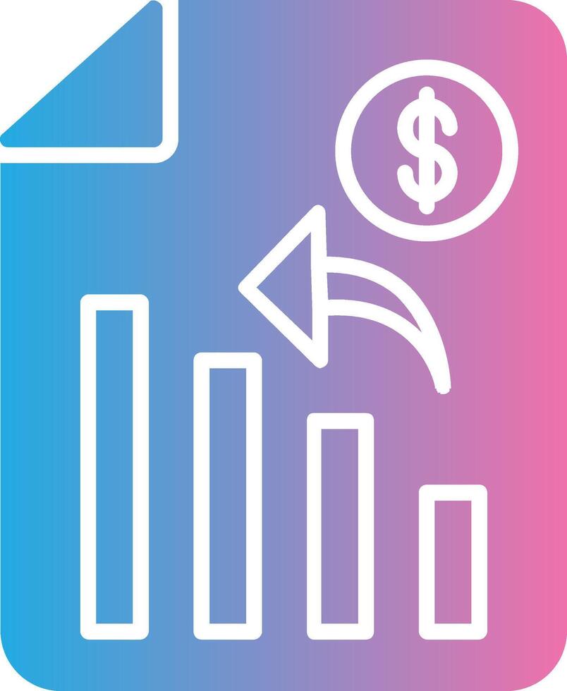 Analytics Glyph Gradient Icon Design vector