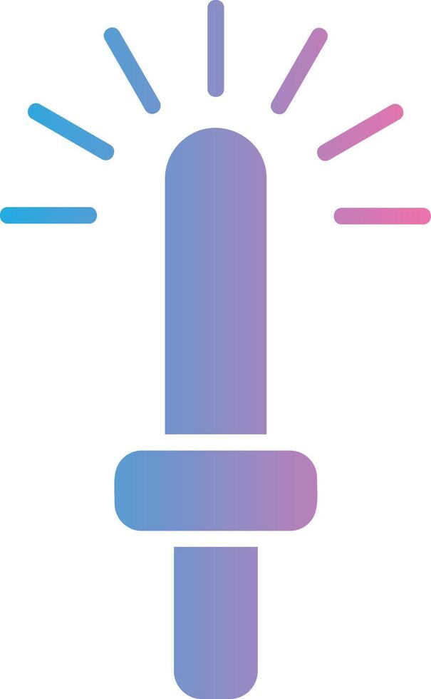 Light Stick Glyph Gradient Icon Design vector