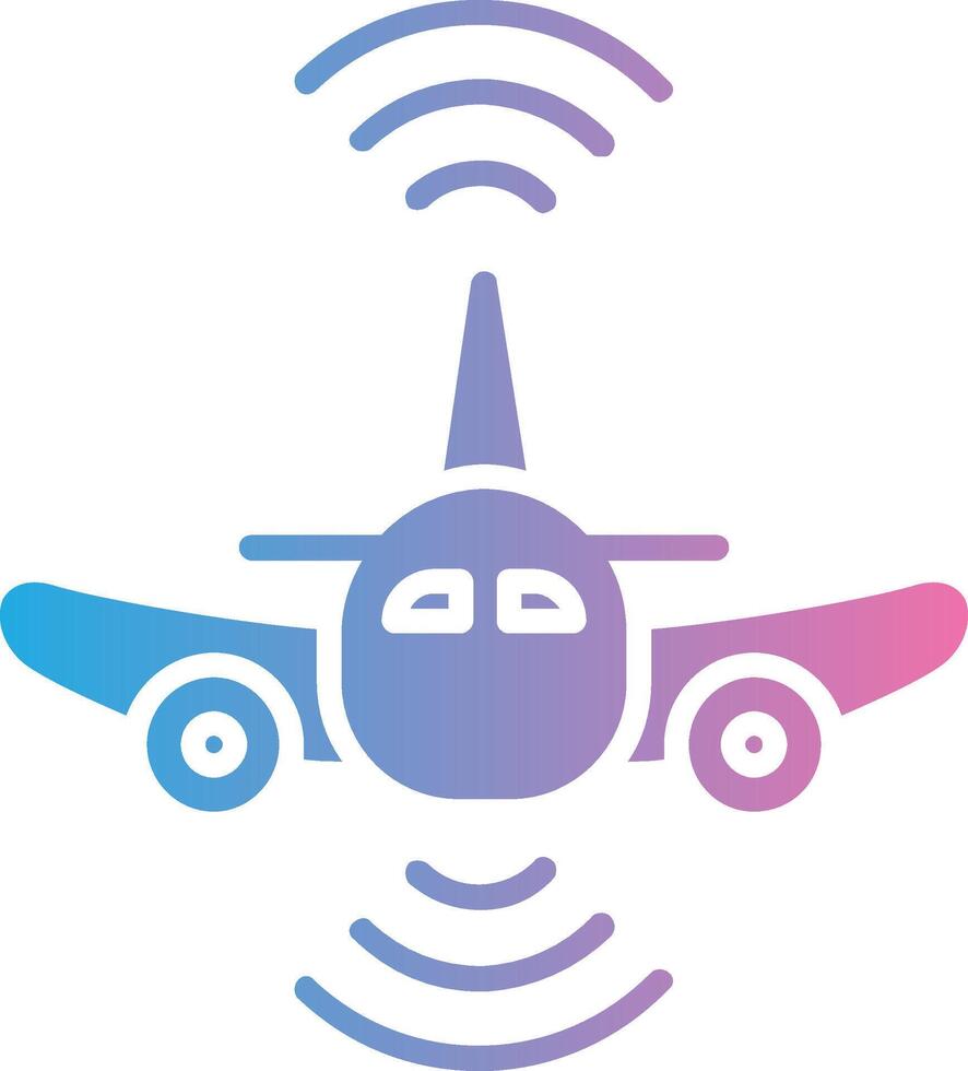 Aeroplane Glyph Gradient Icon Design vector