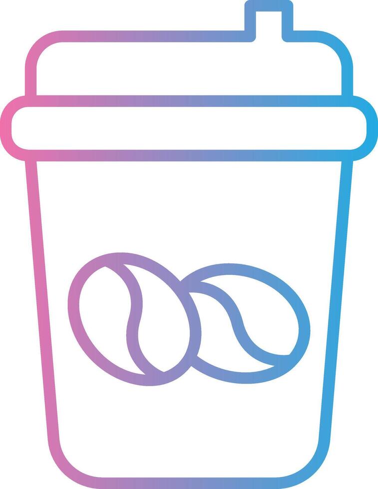 Coffee Cup Line Gradient Icon Design vector