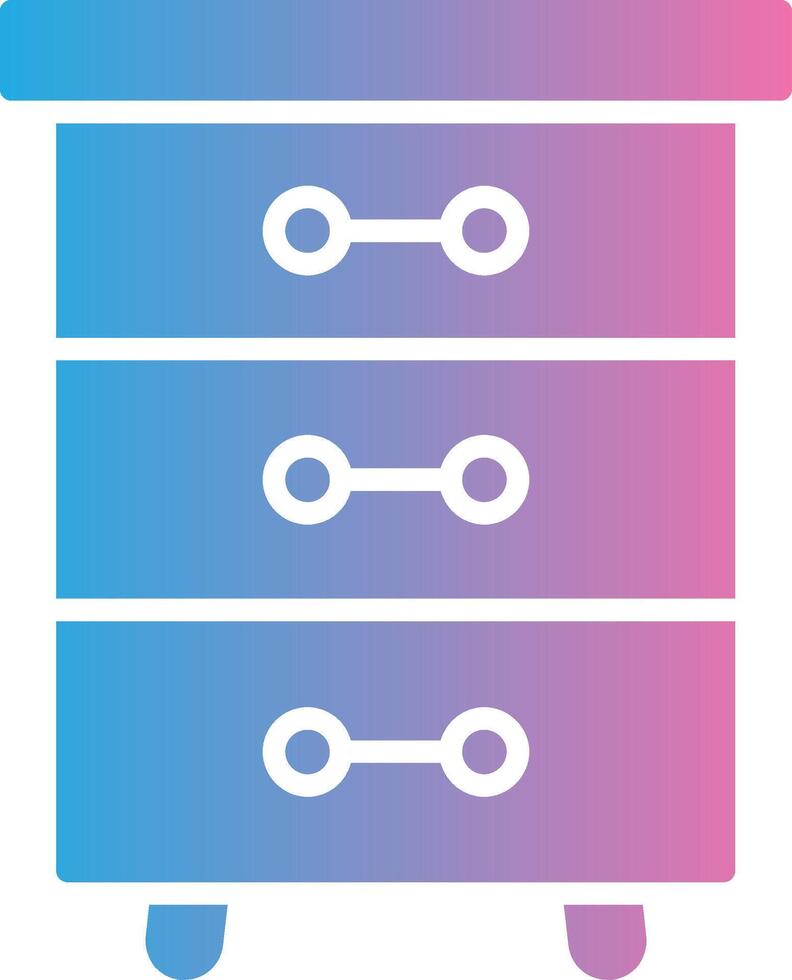 Drawers Glyph Gradient Icon Design vector