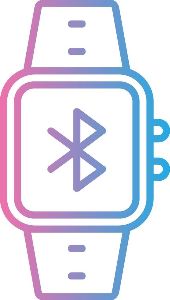Bluetooth Line Gradient Icon Design vector