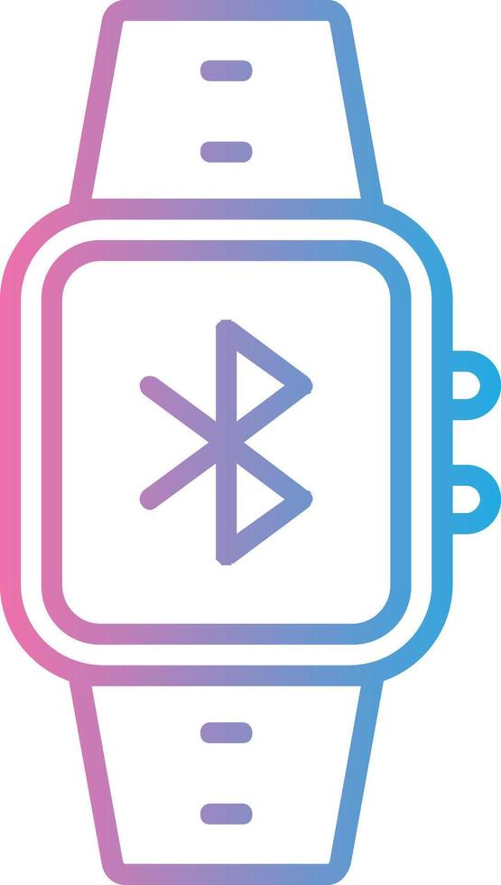 Bluetooth línea degradado icono diseño vector