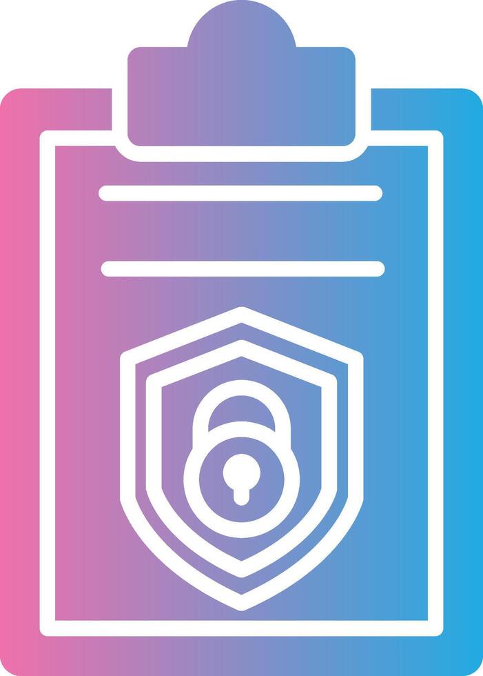 Security Report Glyph Gradient Icon Design vector