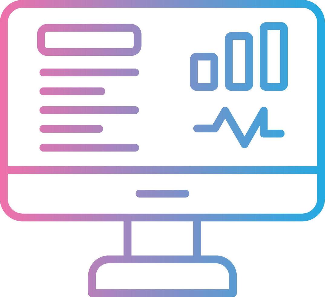 Dashboard Line Gradient Icon Design vector