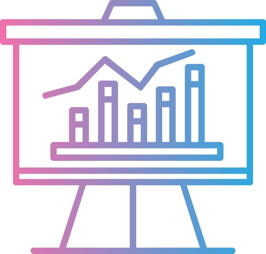 Business Graph Line Gradient Icon Design vector
