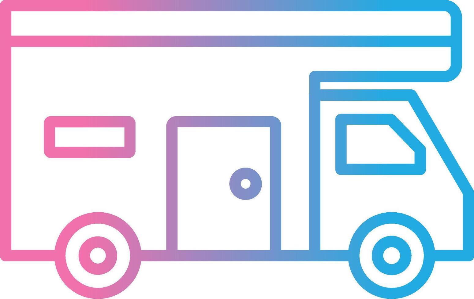 Camper Line Gradient Icon Design vector