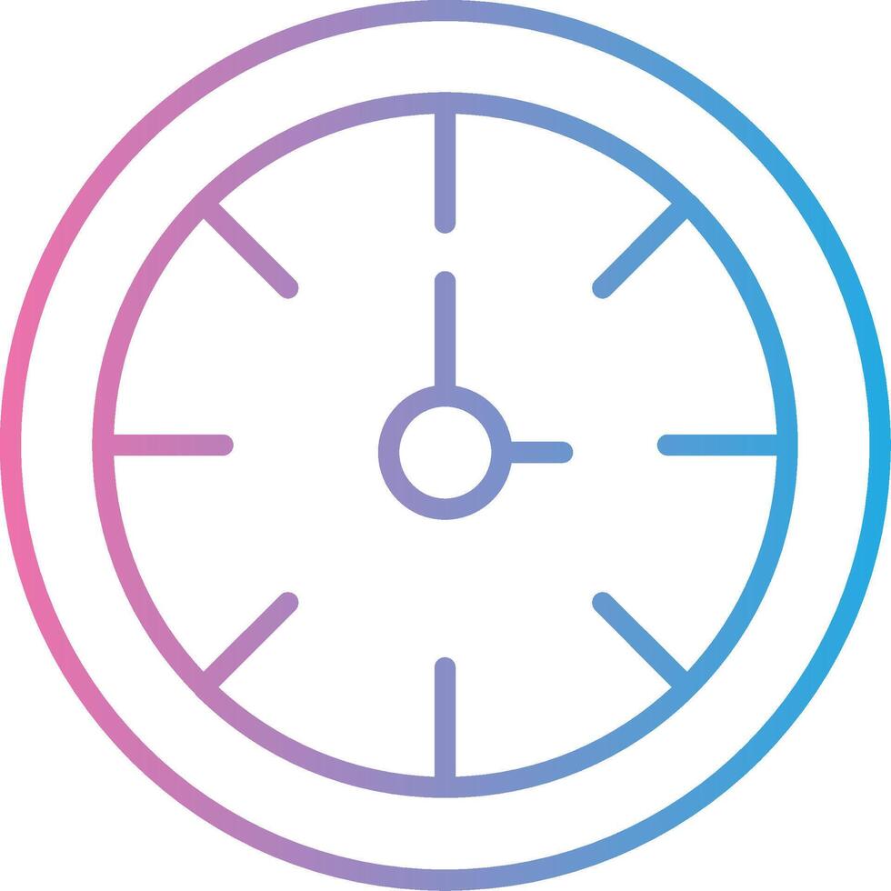 Clock Line Gradient Icon Design vector