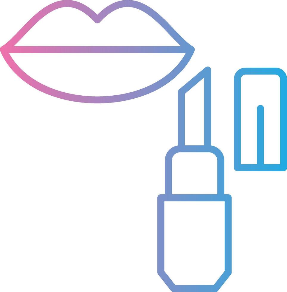 Lip Balm Line Gradient Icon Design vector