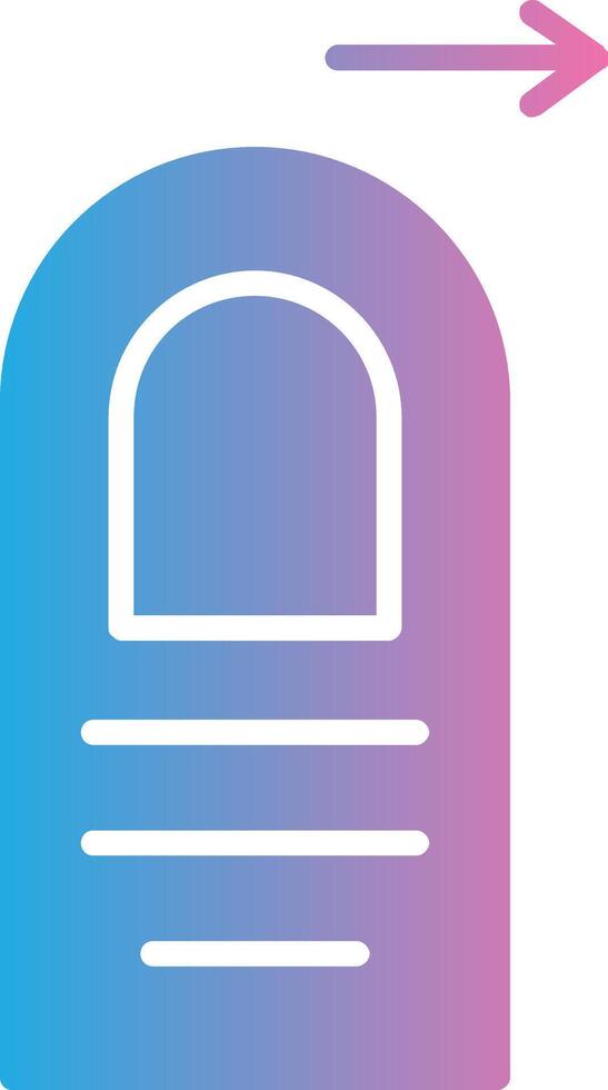Tap Right Glyph Gradient Icon Design vector
