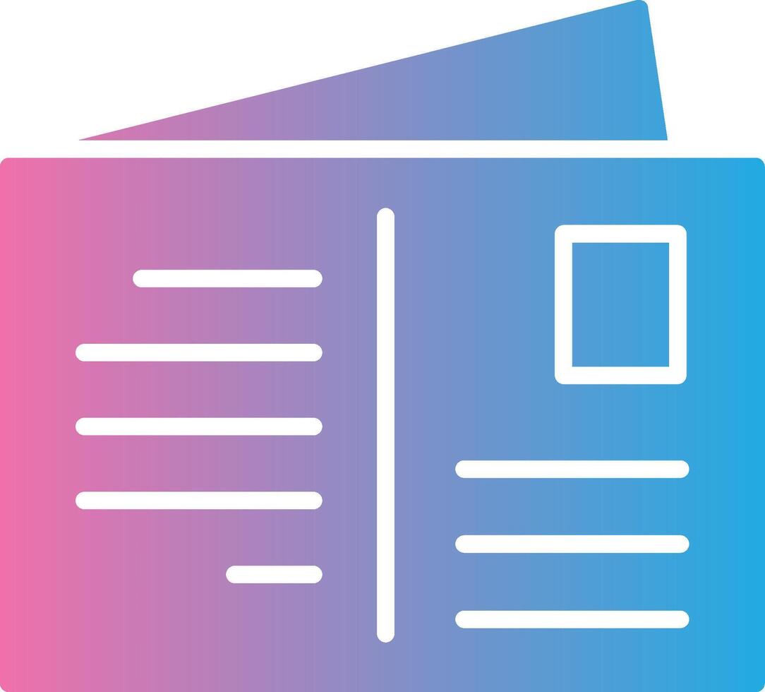 Postcard Glyph Gradient Icon Design vector