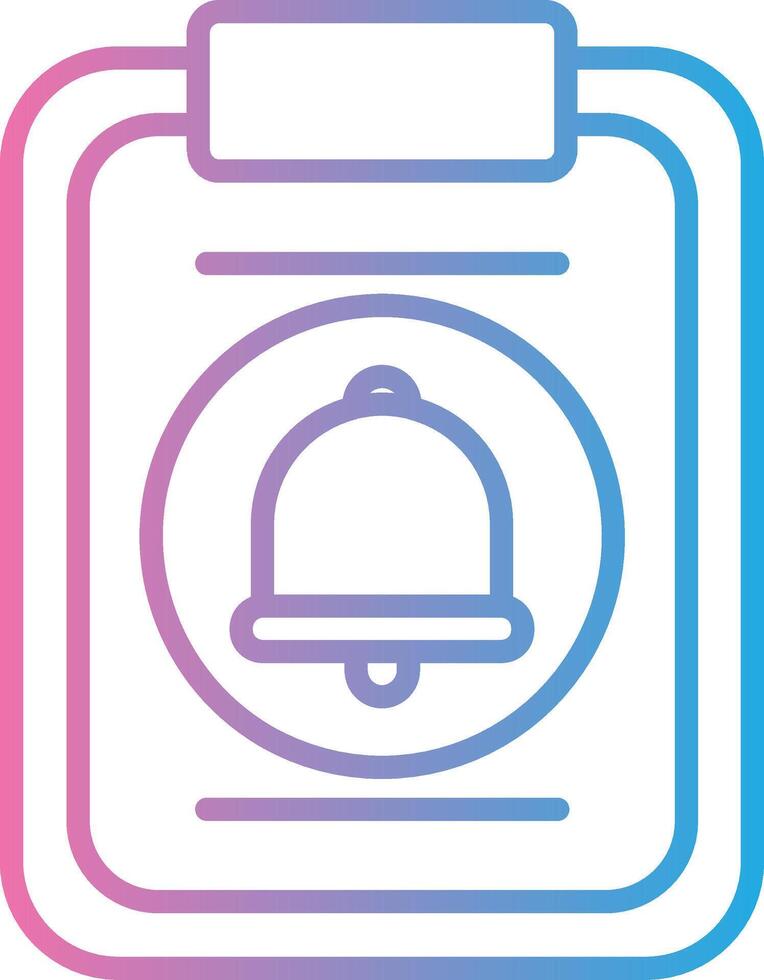 Clipboard Line Gradient Icon Design vector