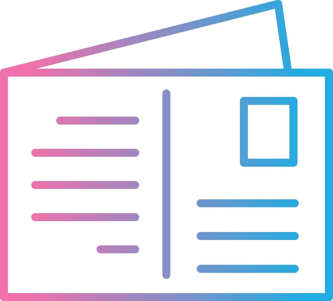 Postcard Line Gradient Icon Design vector