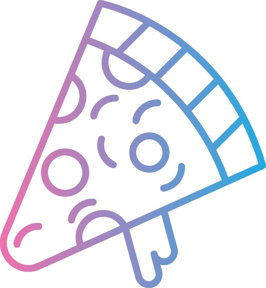 Pizza Slice Line Gradient Icon Design vector