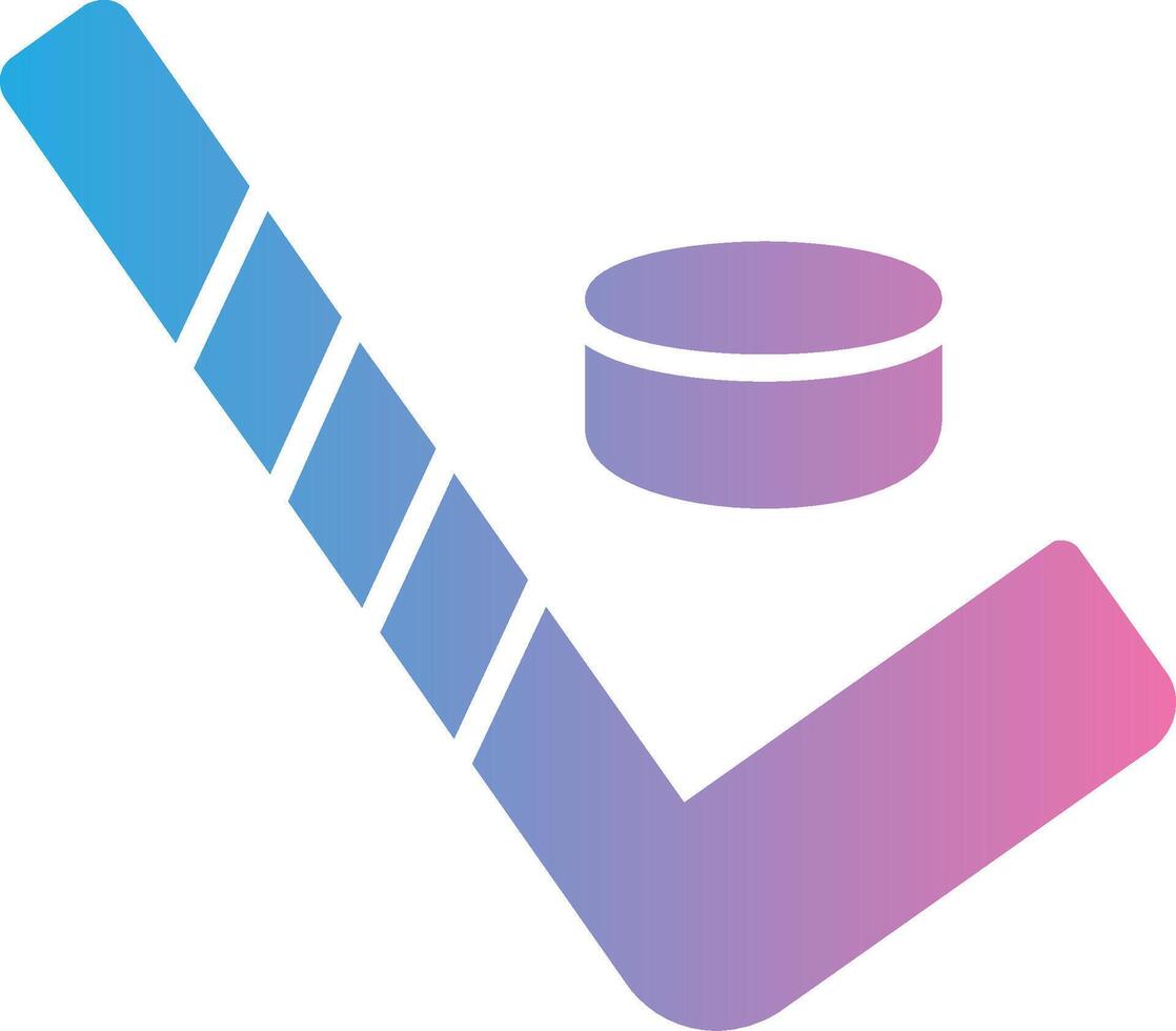 Hockey Glyph Gradient Icon Design vector